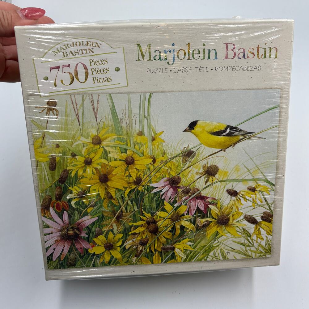 NEW Hasbro Puzzle Dutch Artist Marjolein Bastin Yellow Birds Flowers 750 pcs